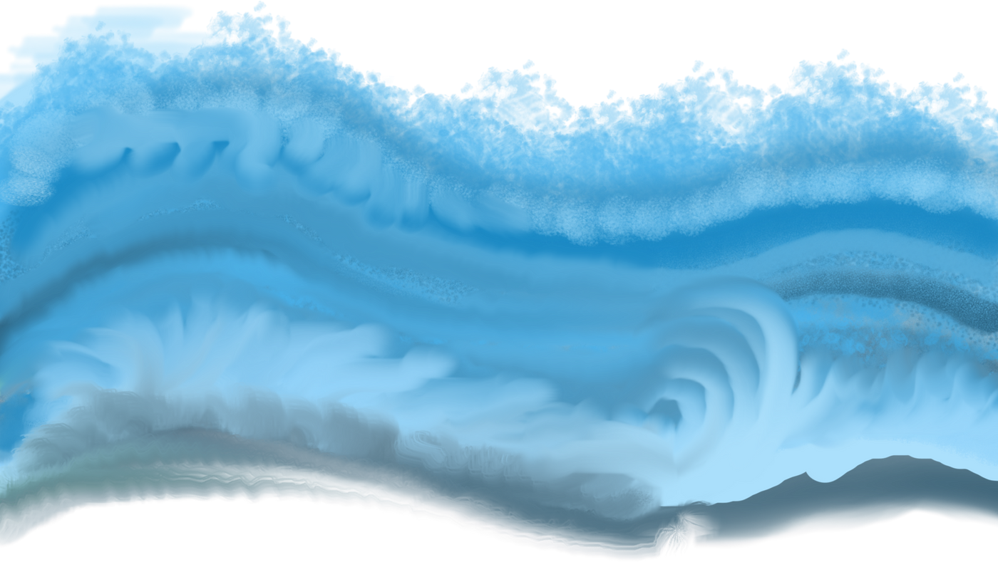 Blue Watercolor Wave